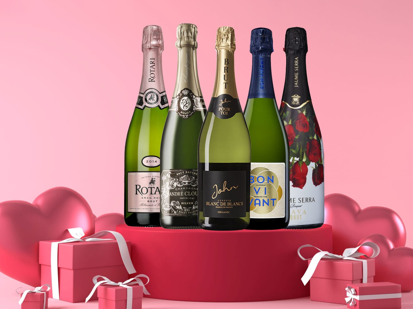 5 mousserande viner till Alla hjärtans dag.