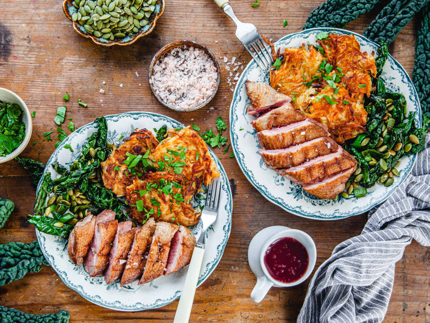 Anka med portvinssås.