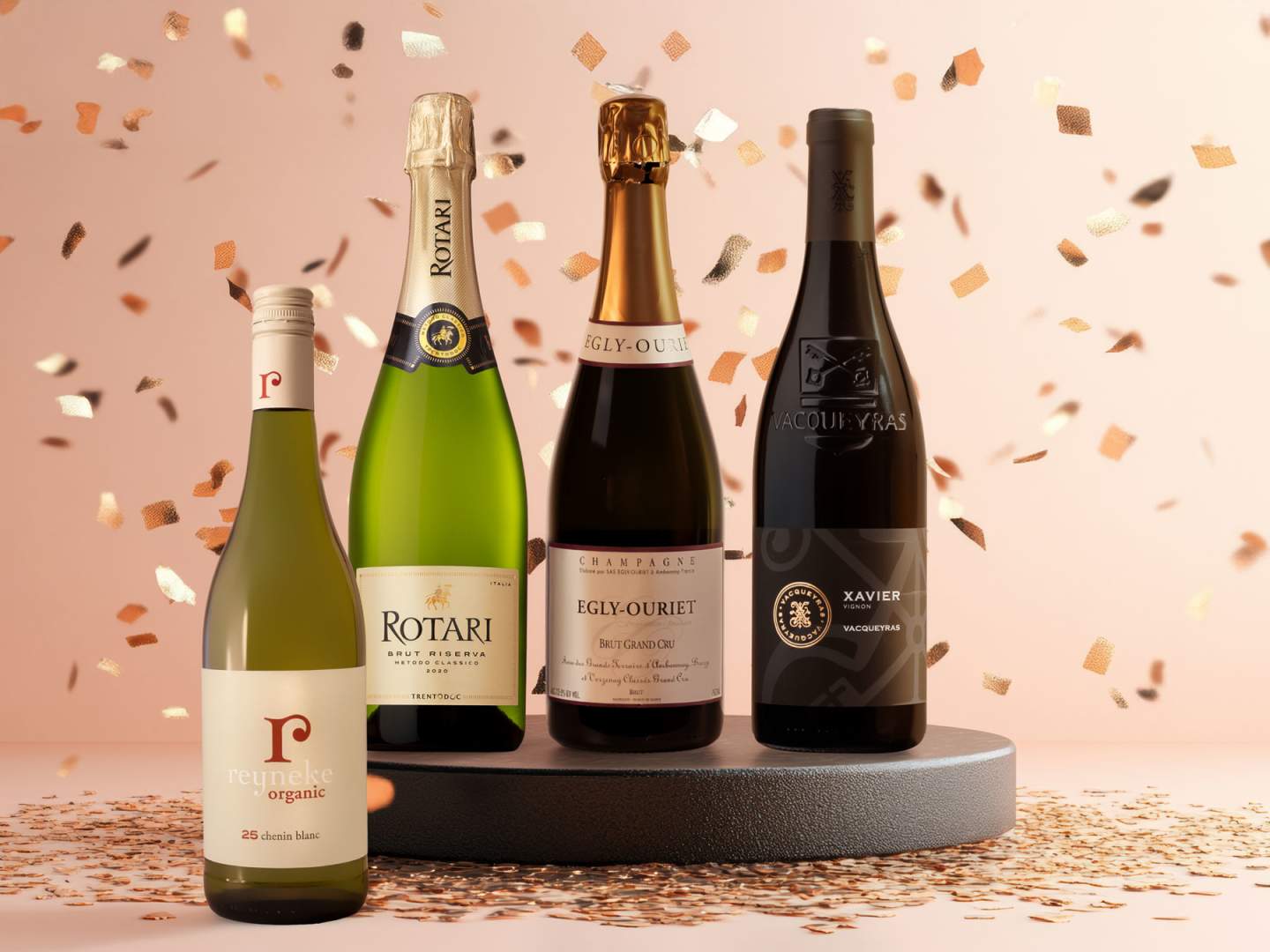 Fyra av vinerna som fått medalj i Årets Vinare 2025.