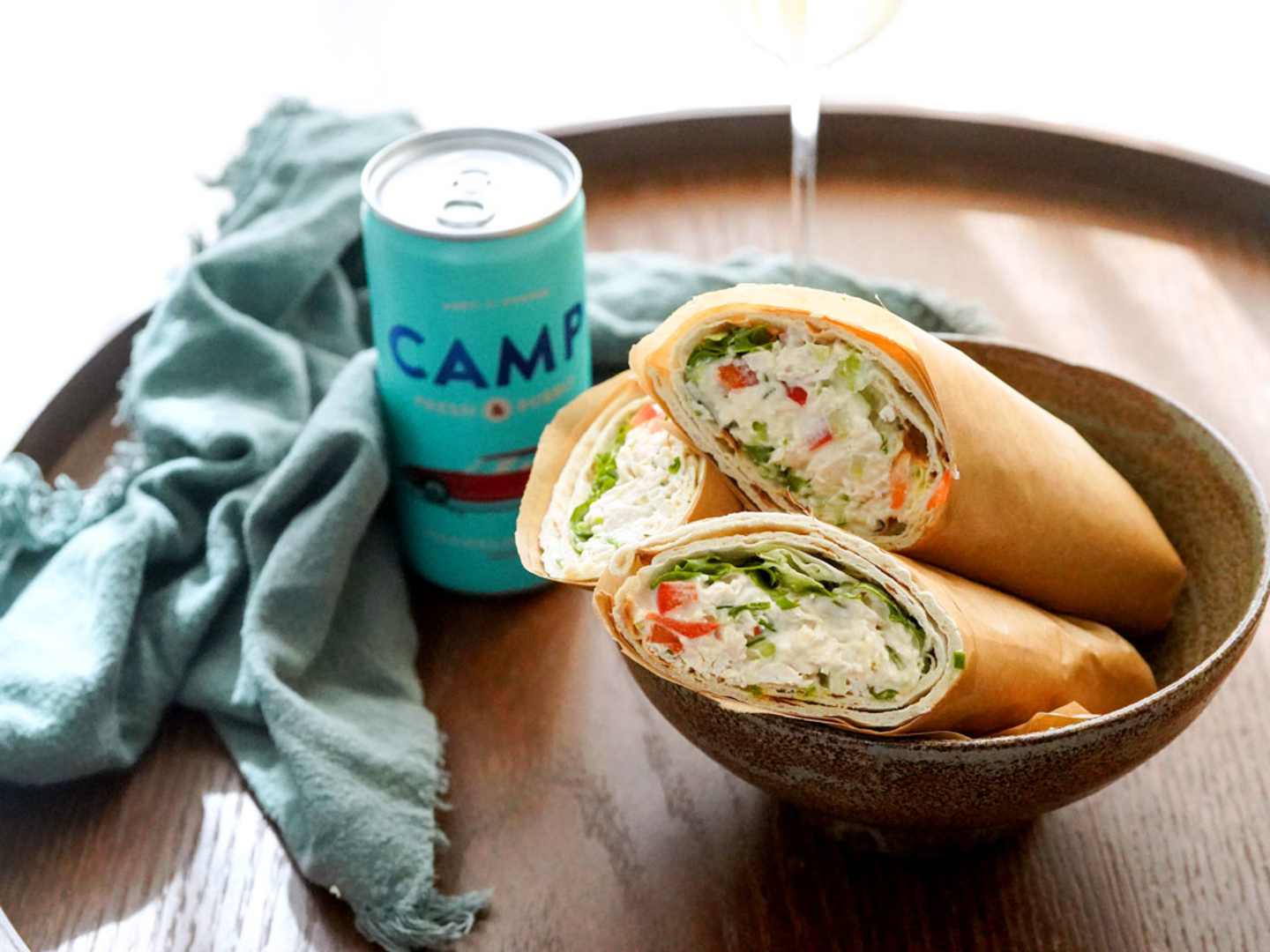 Kycklingwrap med CAMP Sparkling.