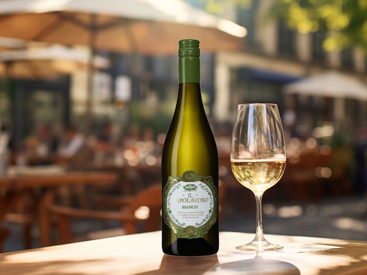 Il Capolavoro Bianco på ett torg.