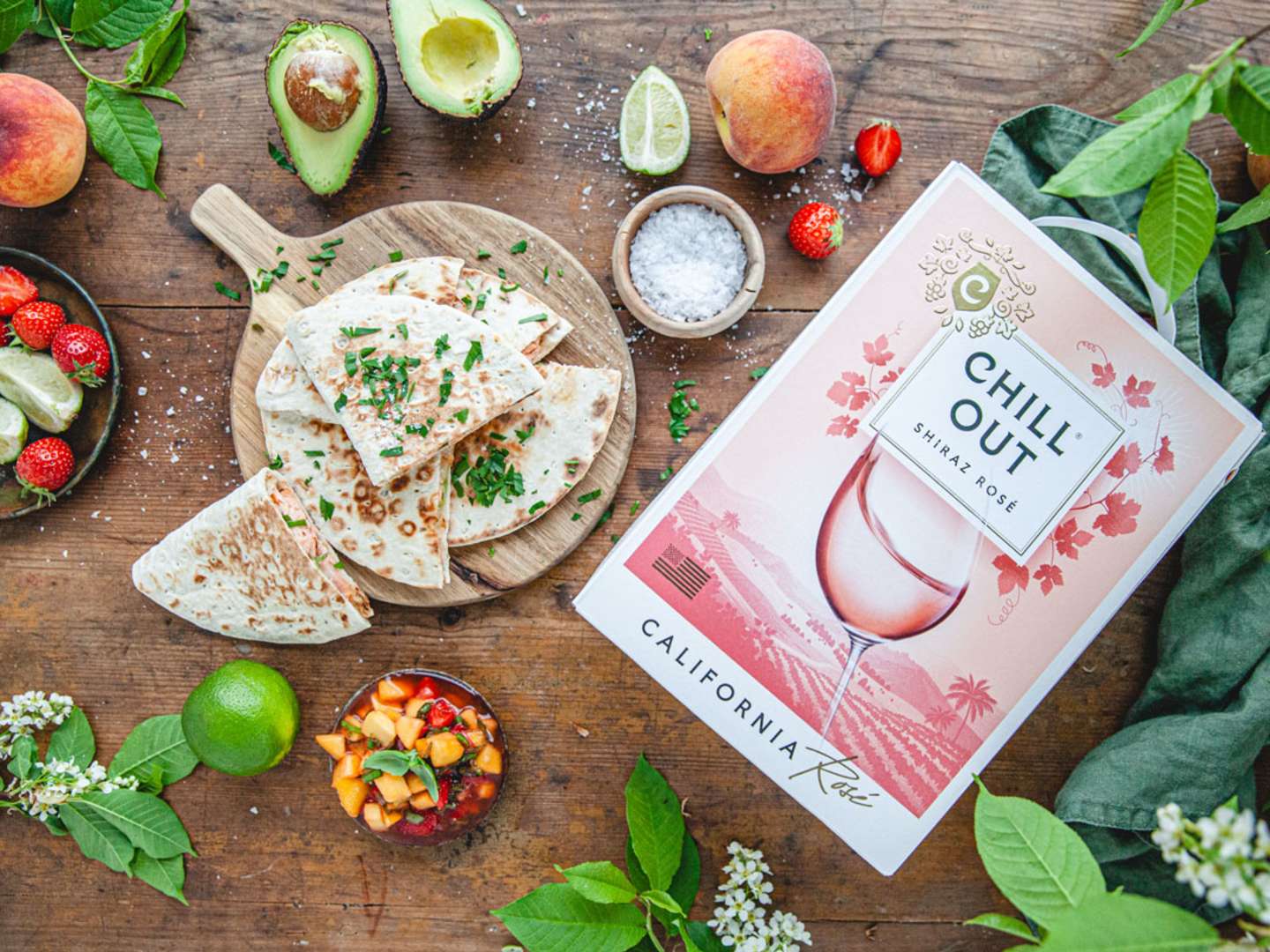 Quesadillas med rökt lax.