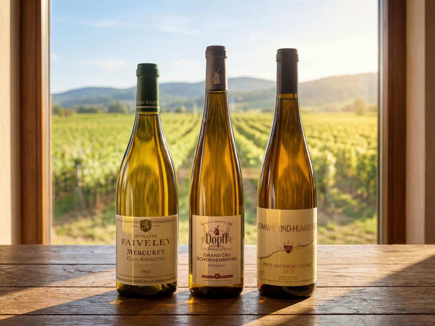 Vita viner från Alsace och Bourgogne