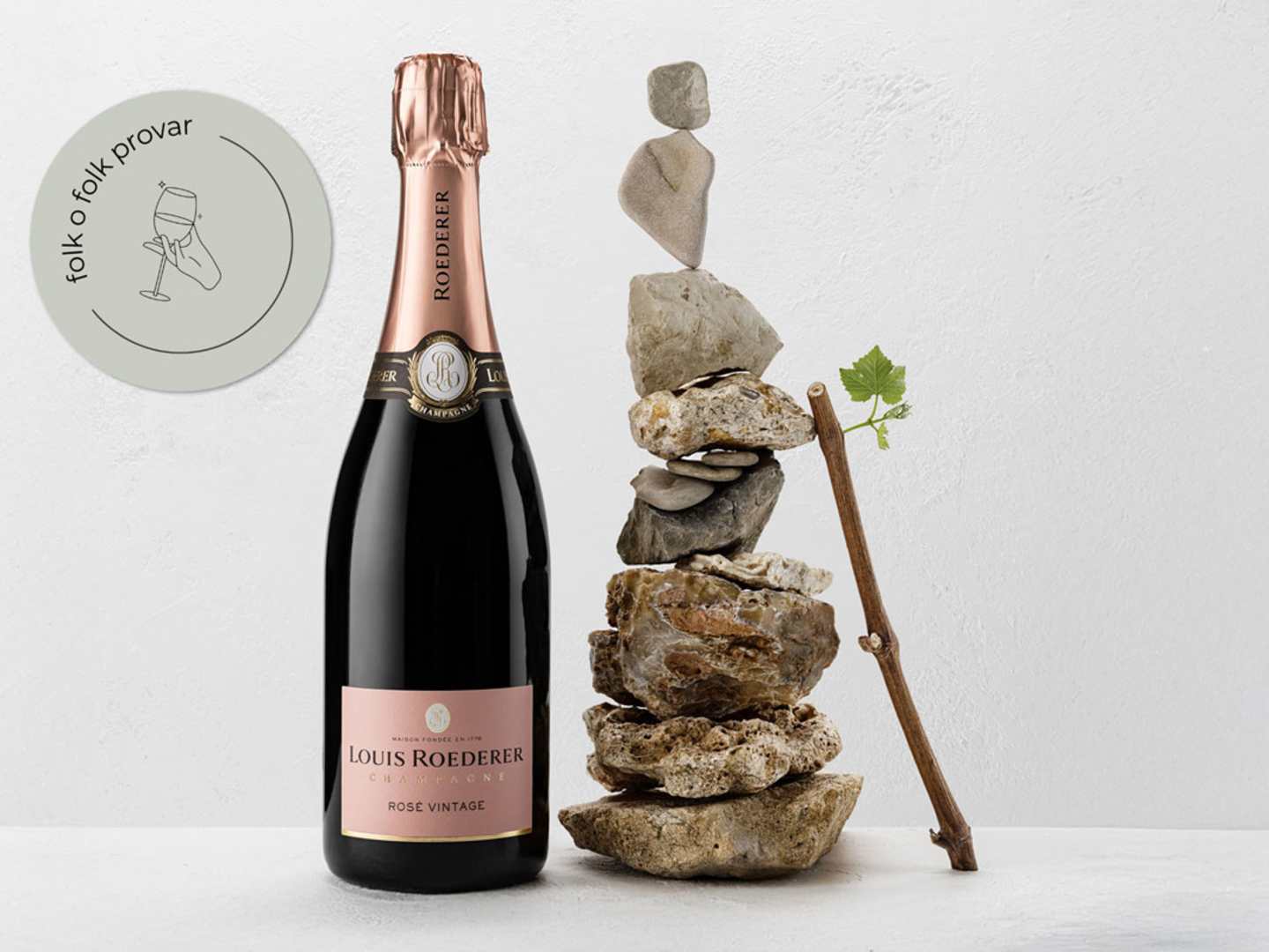 Folk o folk prover Louis Roederer Brut Rosé 2017.