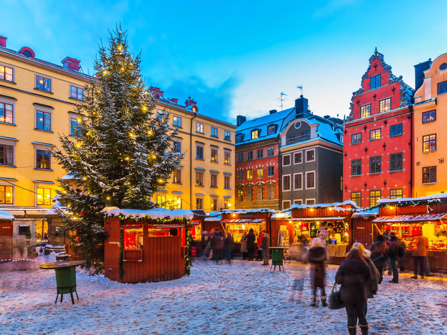 Julmarknad på Stortorget i Stockholm.