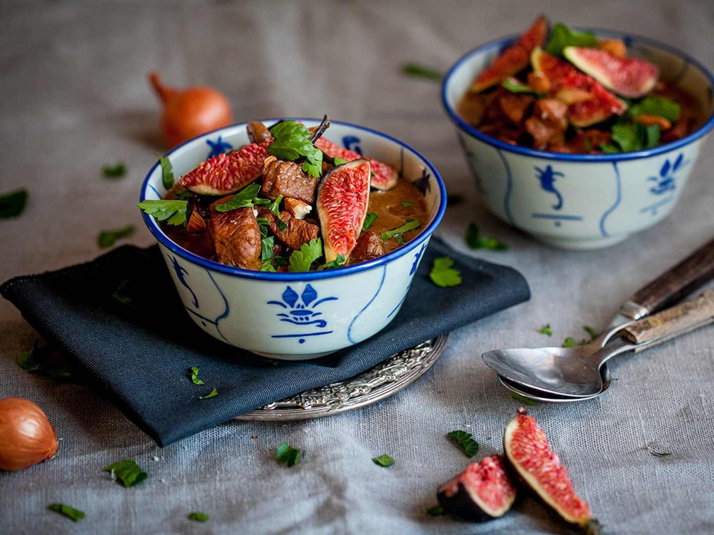 Vintrig köttgryta med kryddor från mellanöstern