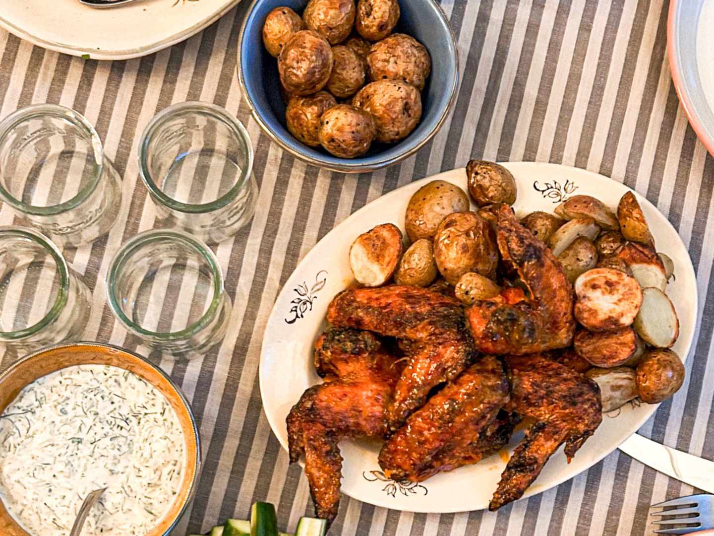 Marinerade kycklingvingar i Airfryer.