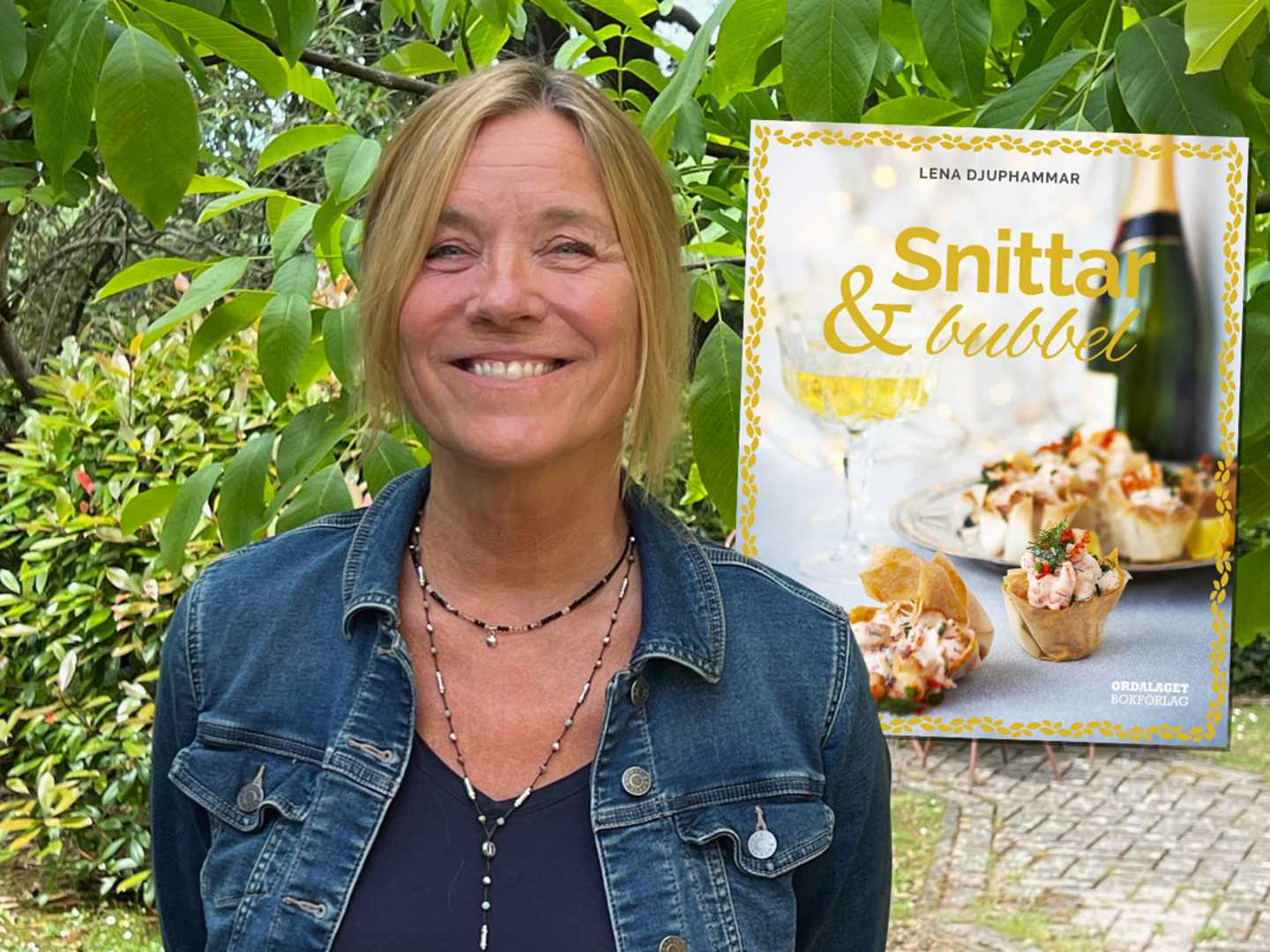 Lena Djuphammar med nya boken Snittar & bubbel.