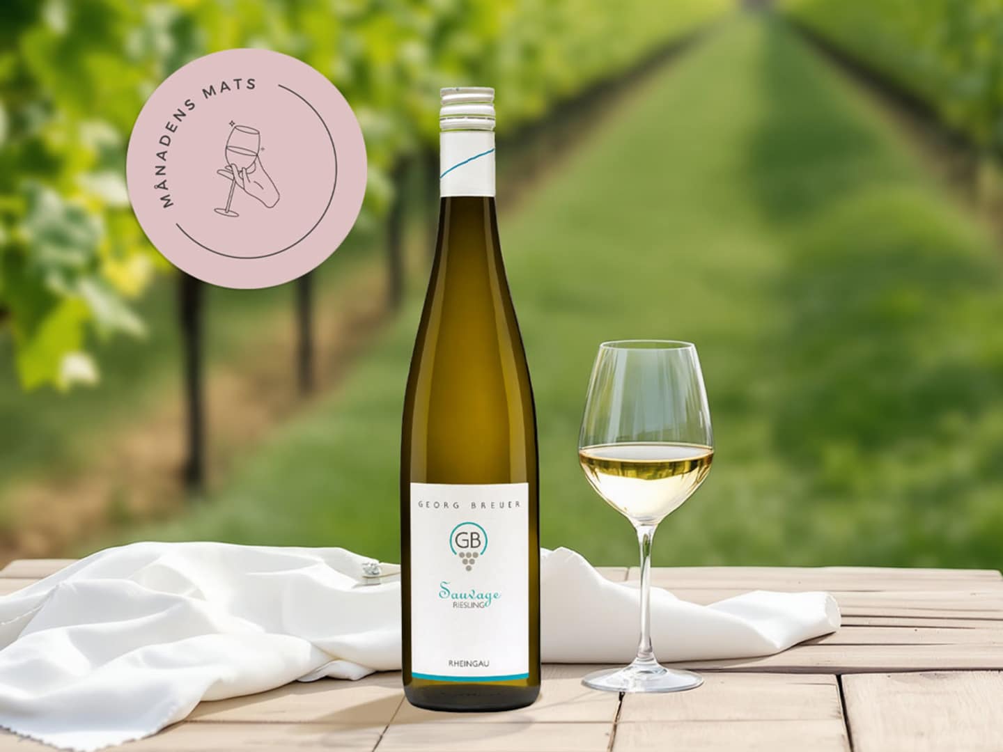 Månadens Mats i september: Georg Breuer Riesling Sauvage.