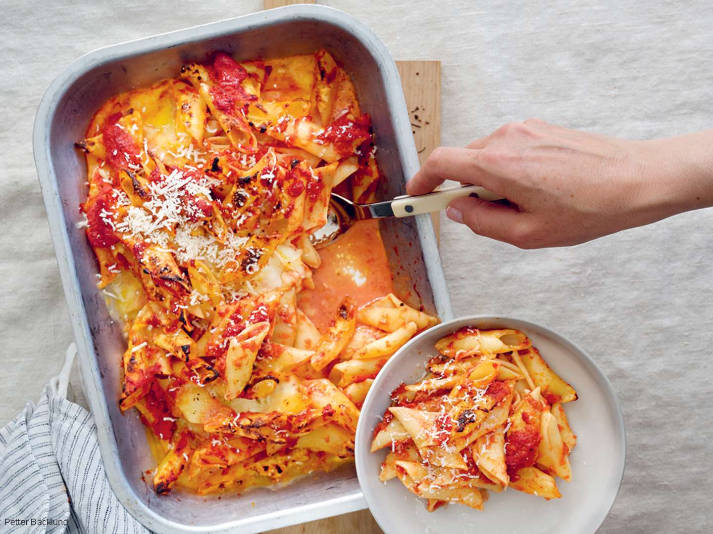 Gratinerad penne pasta