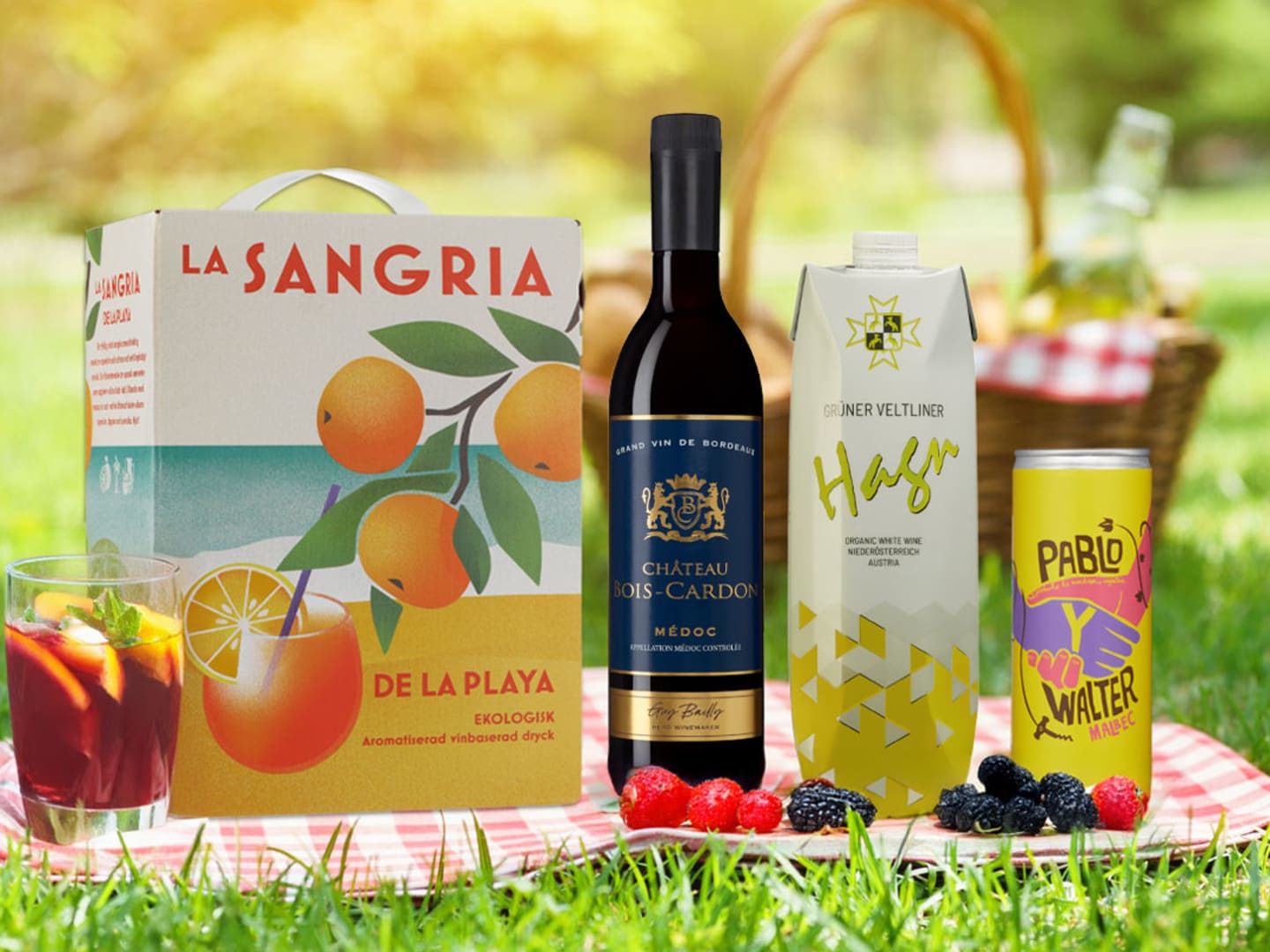 Viner till picknicken.