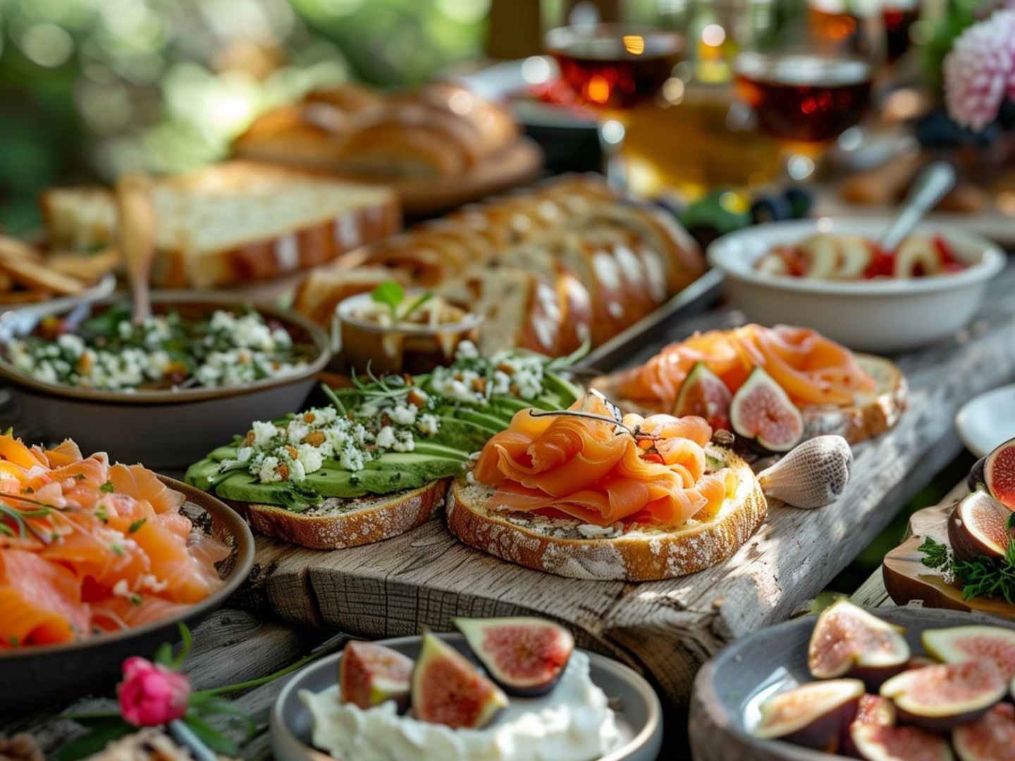 Smårätter och plockmat till buffén.