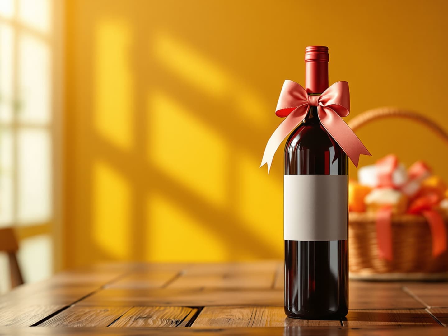 Rött vin att ge bort i present.