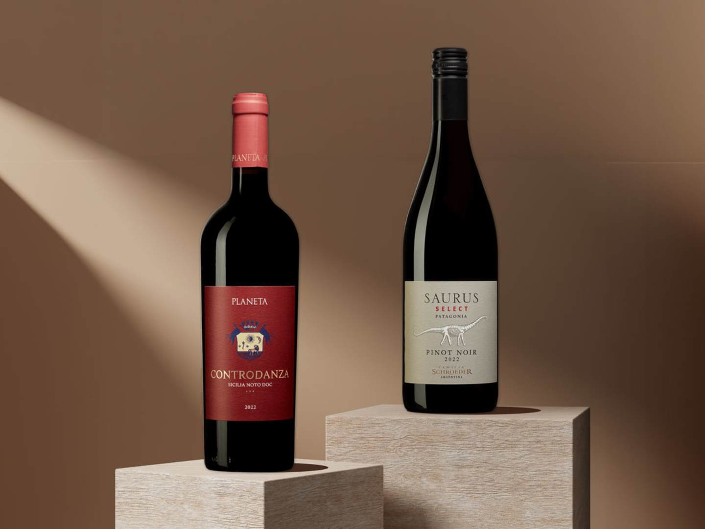 Planeta Controdanza och Saurus Select Pinot Noir.