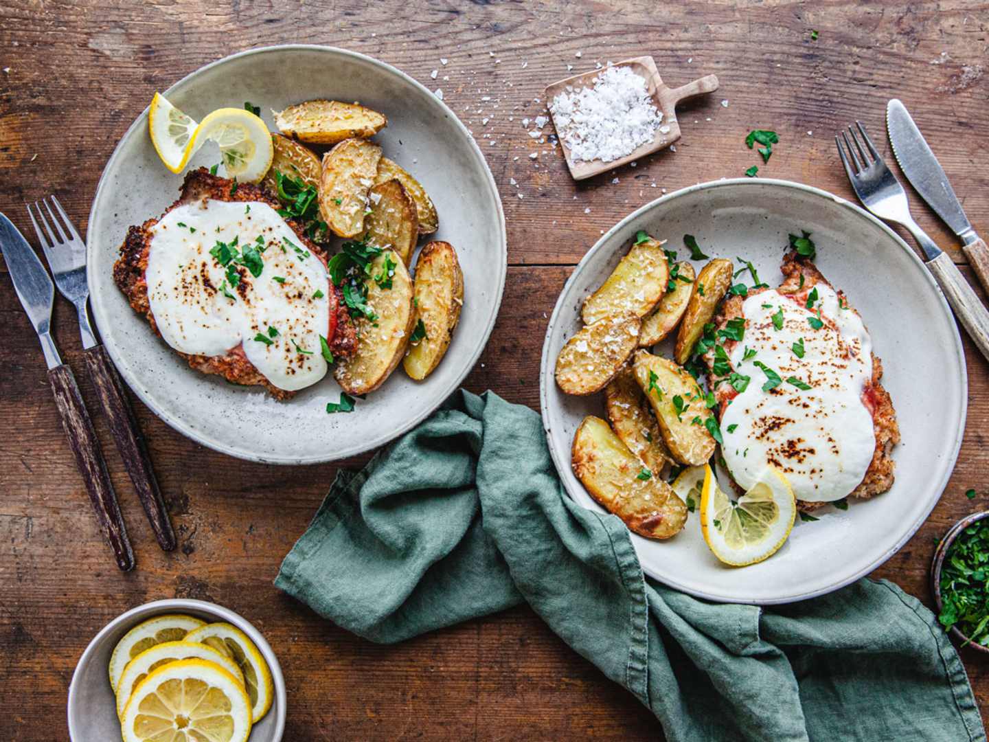 Milanesa à la Napolitana - argentinsk fläskschnitzel.