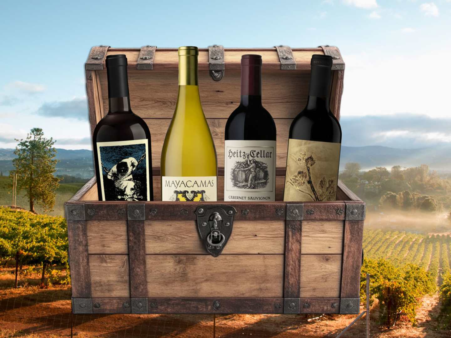 En skattkammare fylld med viner från Kalifornien.