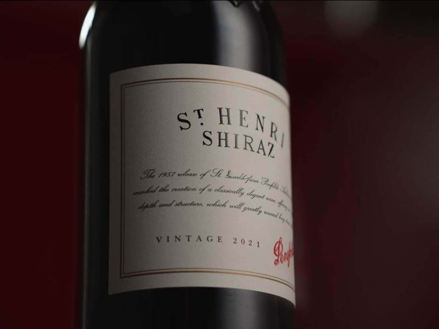 Penfolds St Henri Shiraz, 2021.