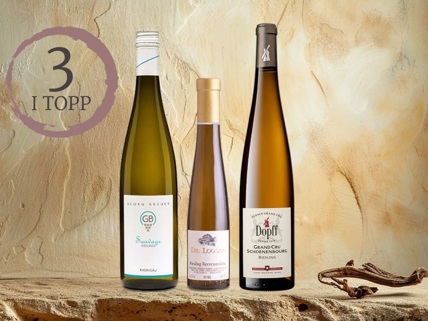 3 i topp rieslingviner.