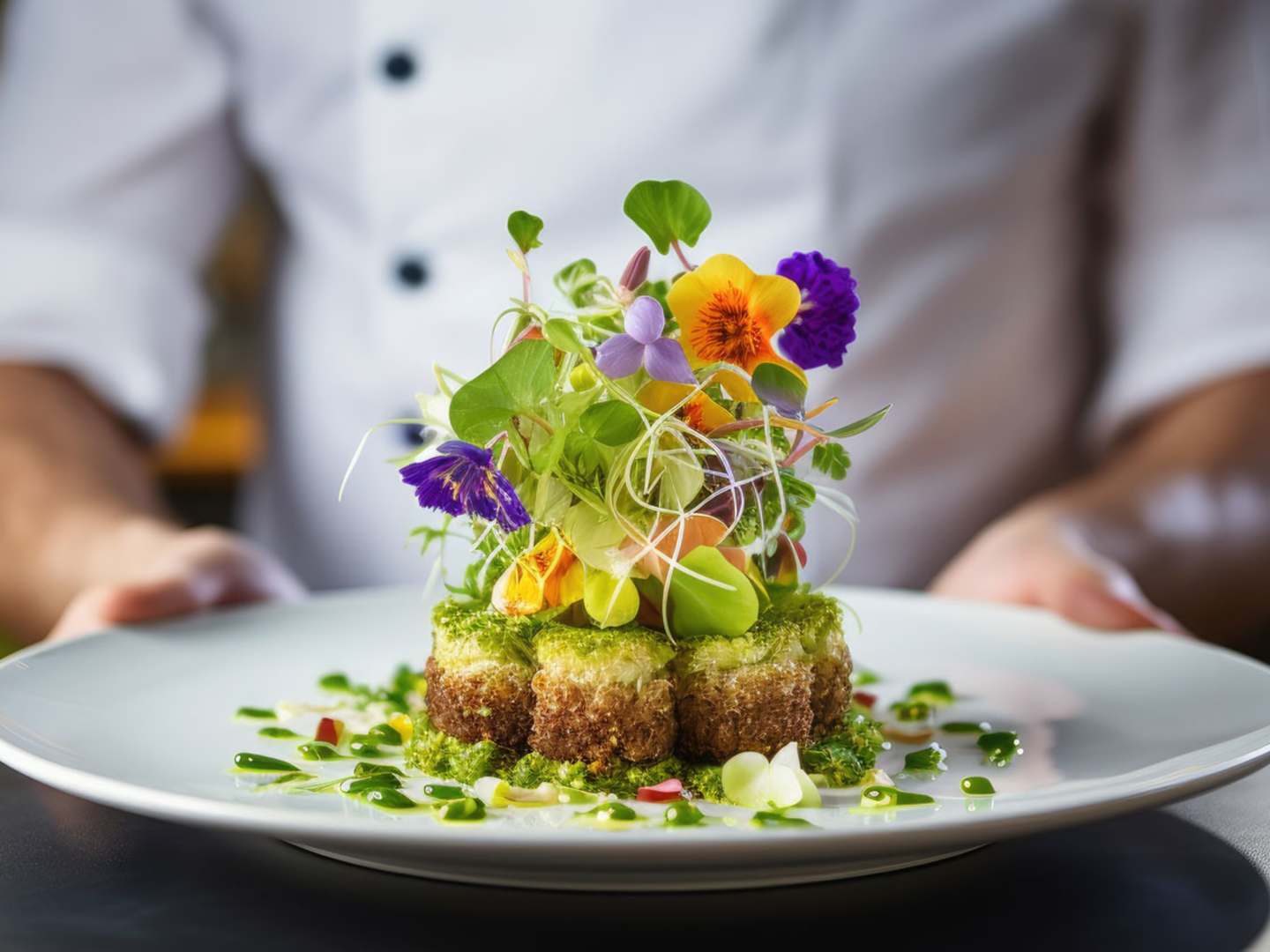 Rätt på en vegetarisk restaurang i Stockholm.