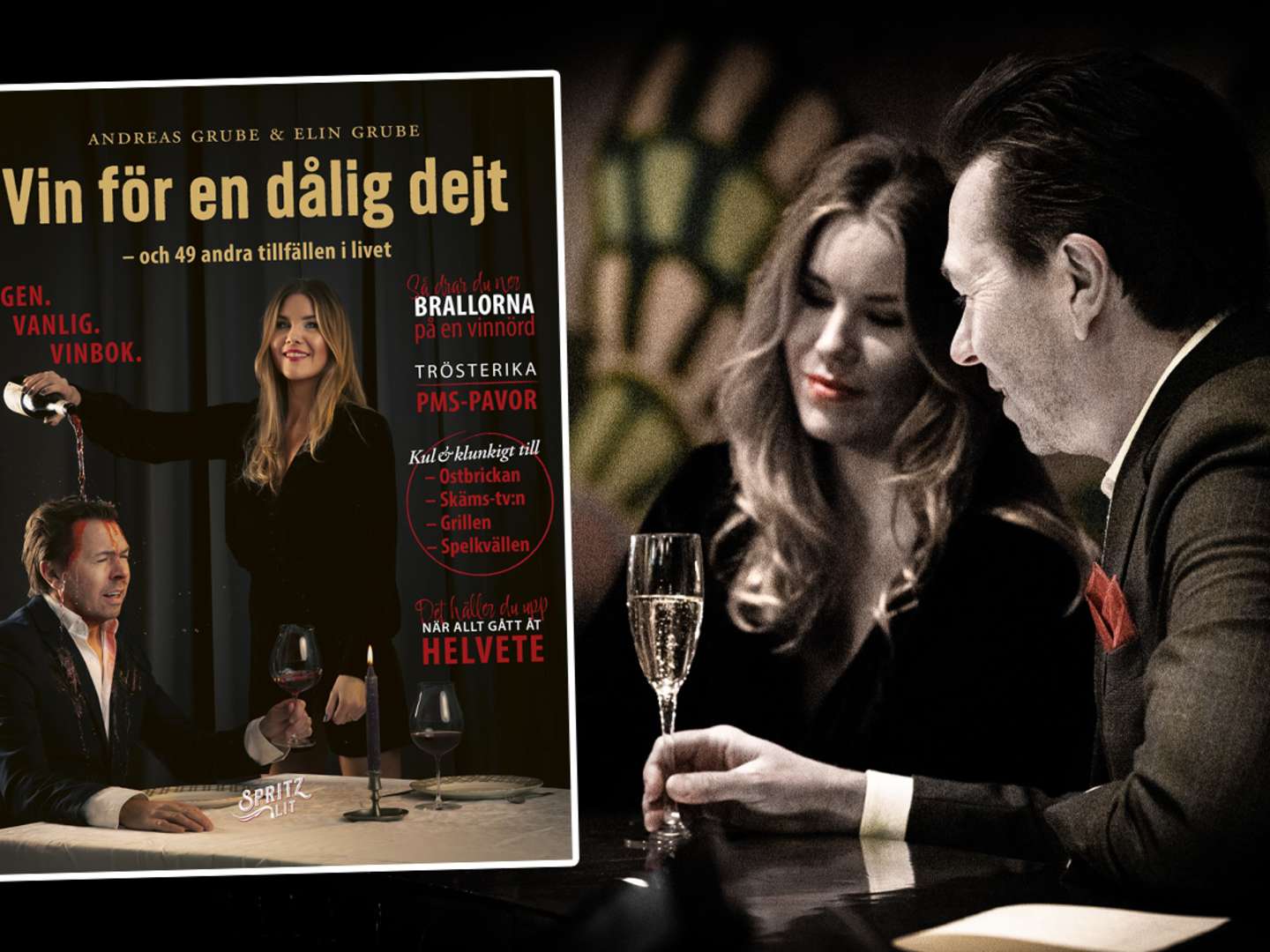 Elin och Andreas Grube om boken "Vin för en dålig dejt".