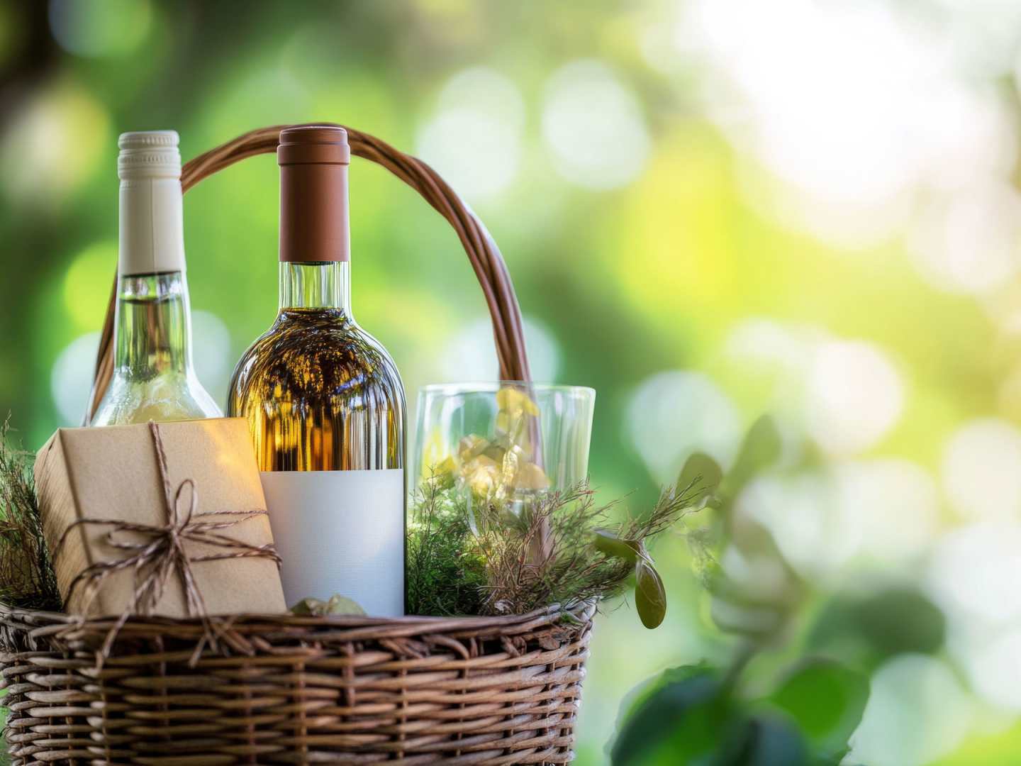 Vitt vin att ge bort i present.