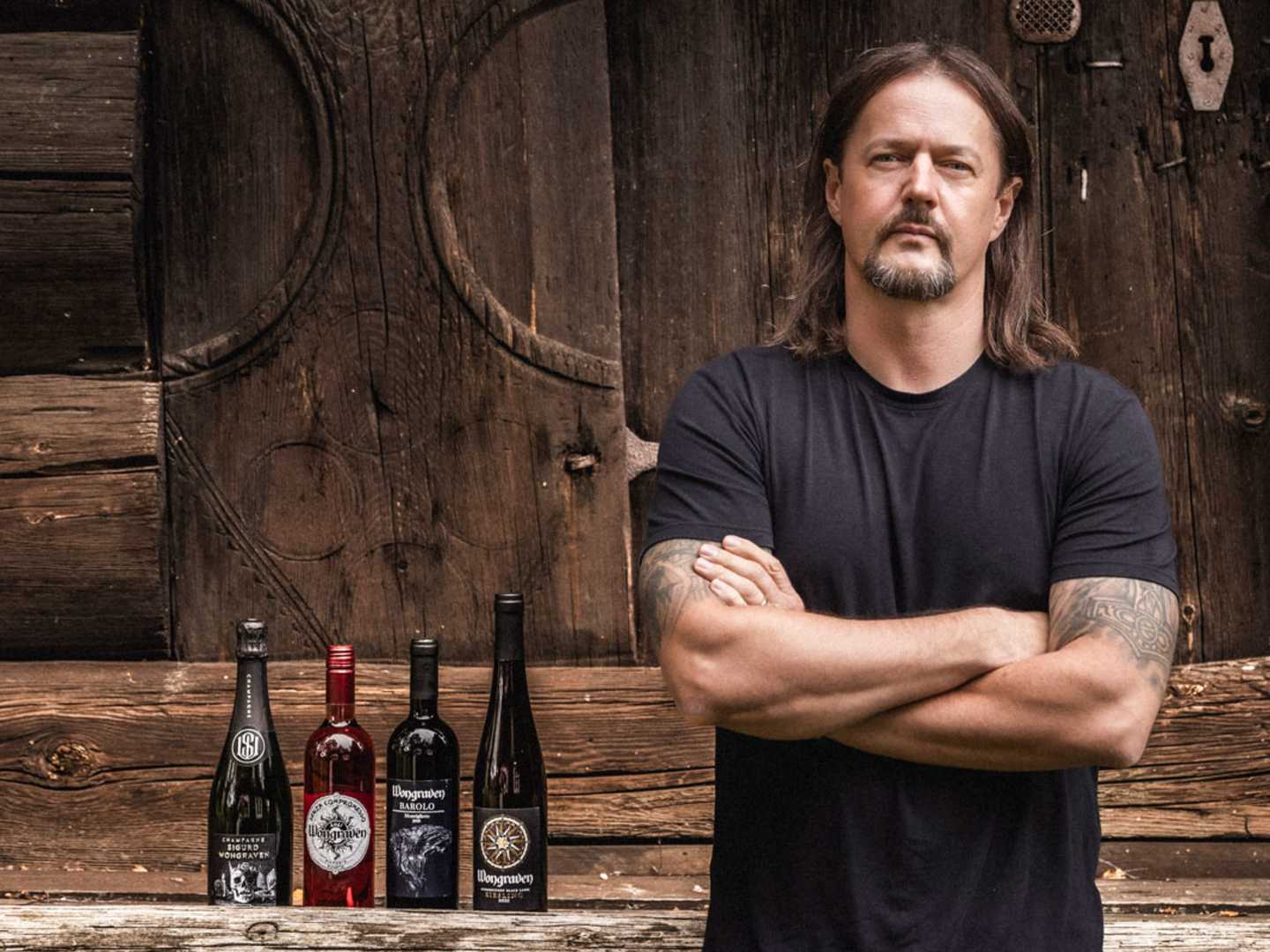 Sigurd Wongraven och fyra av hans viner. Vinmiddag Stockholm.