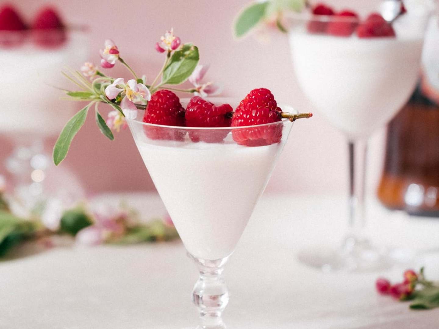 amarula raspberry & chocolate i litet glas med hallon