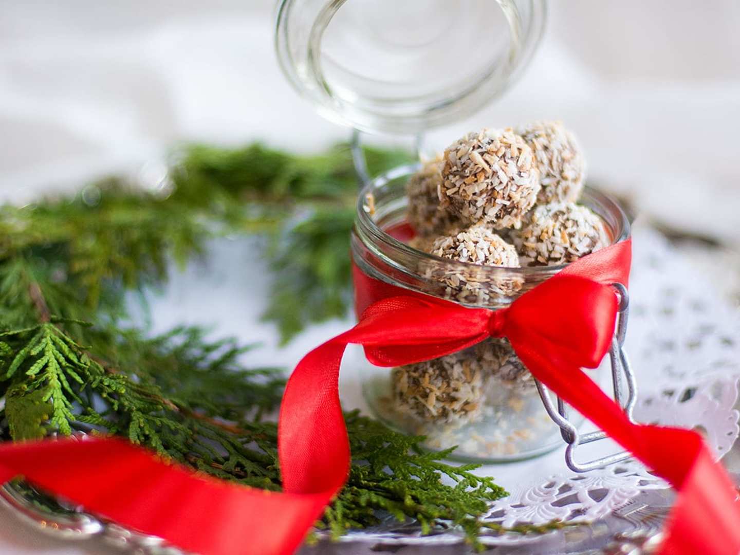 Amarulatryfflar med rostad kokos