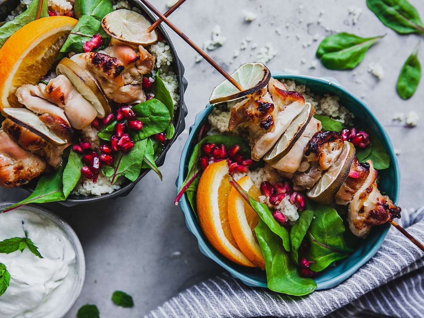 Apelsinmarinerad kyckling med couscoussallad