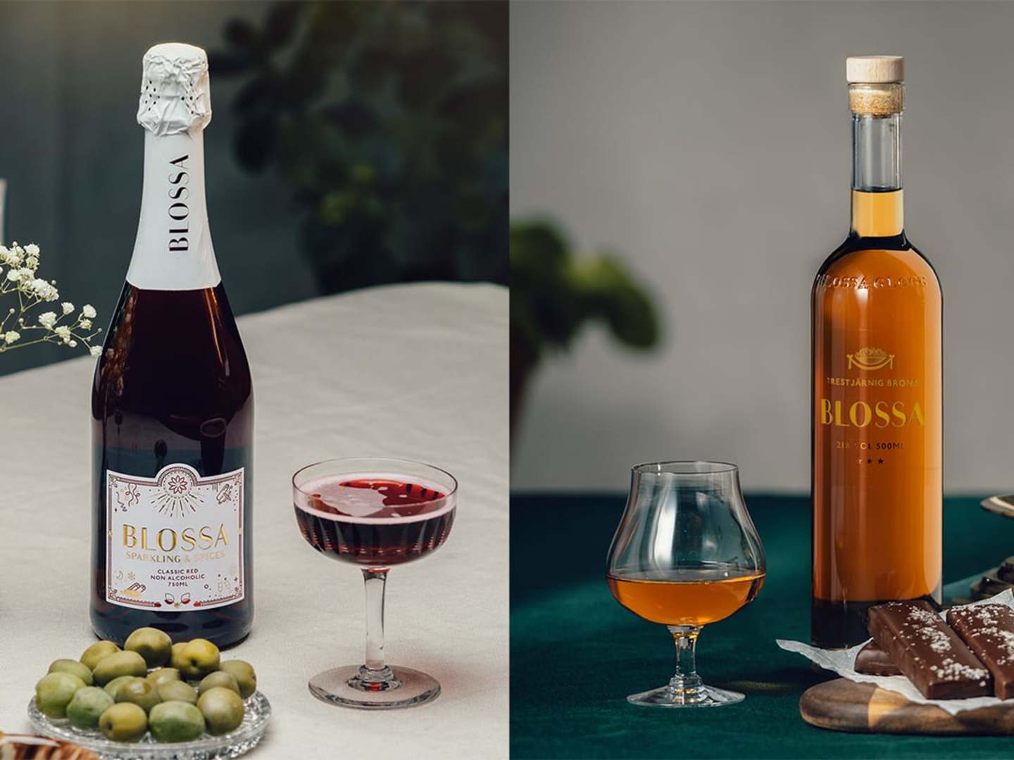 Blossa Sparkling & Spices Classic Red och  Blossa Trestjärnig Brons 