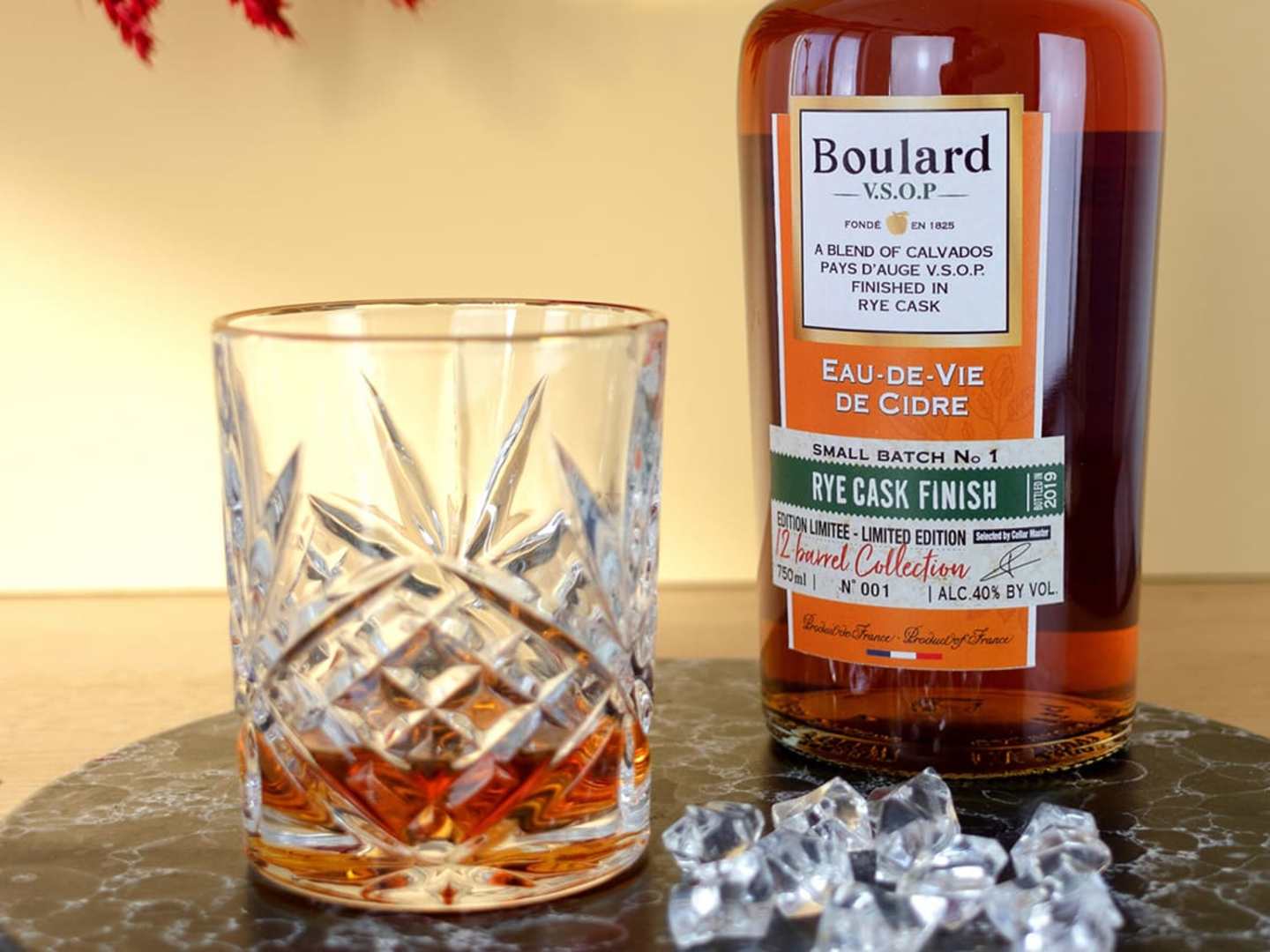 Whiskyglas och Boulard VSOP Rye Cask 