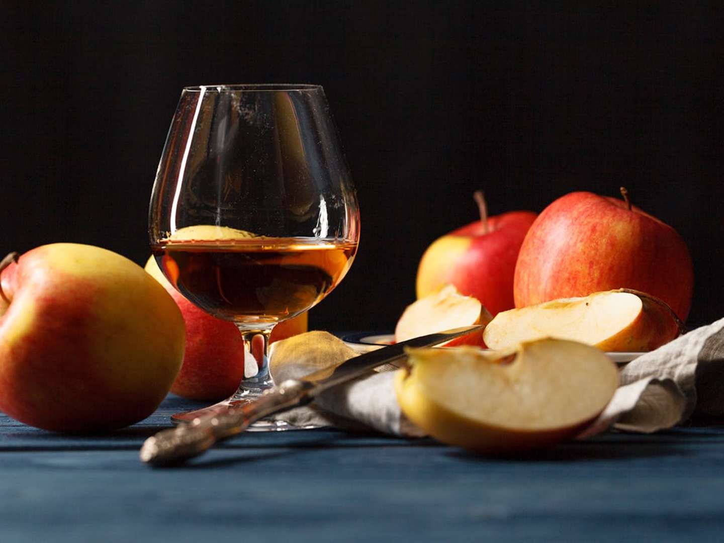 Calvados med äpplen