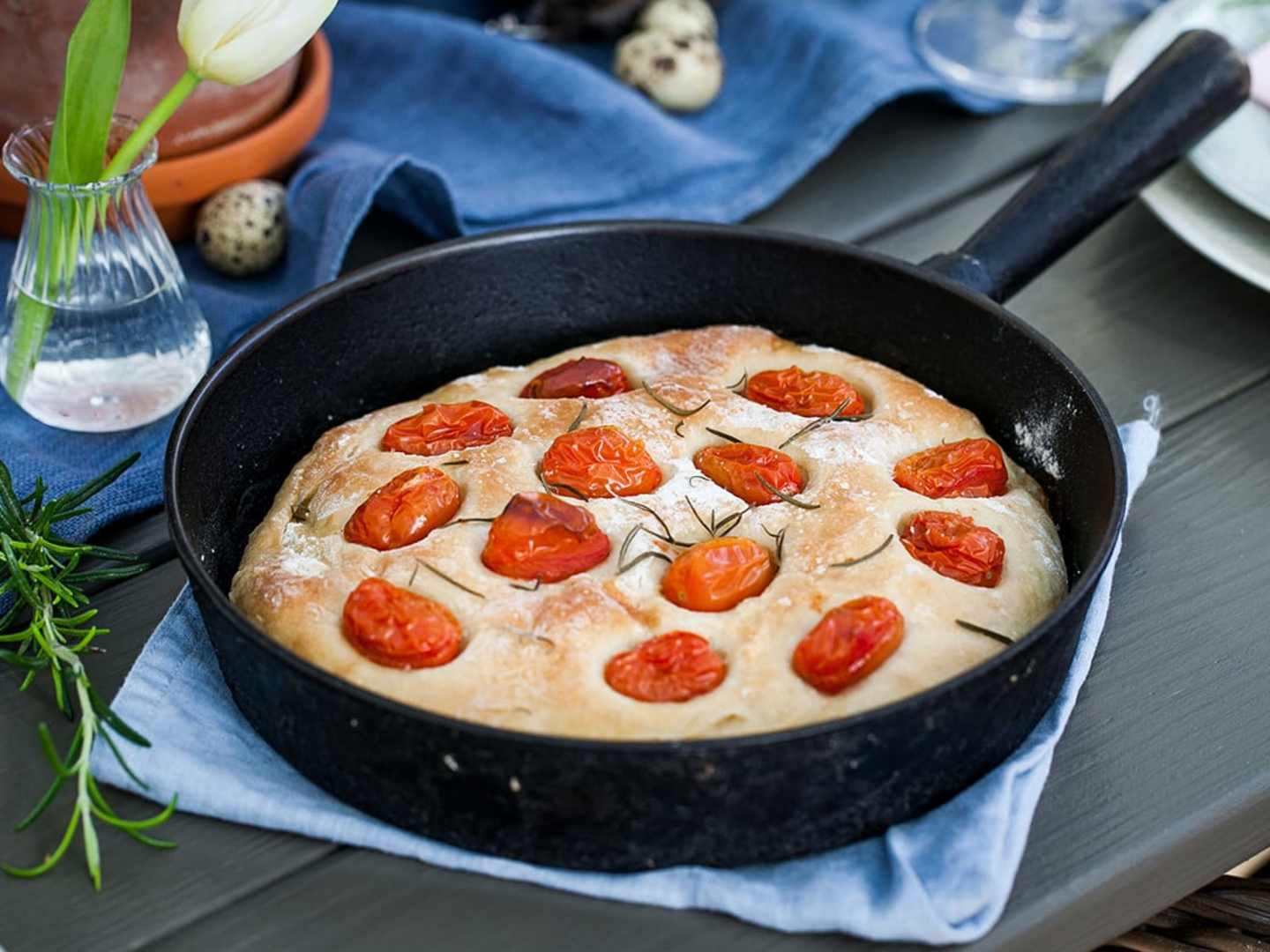 Focaccia i stekpanna