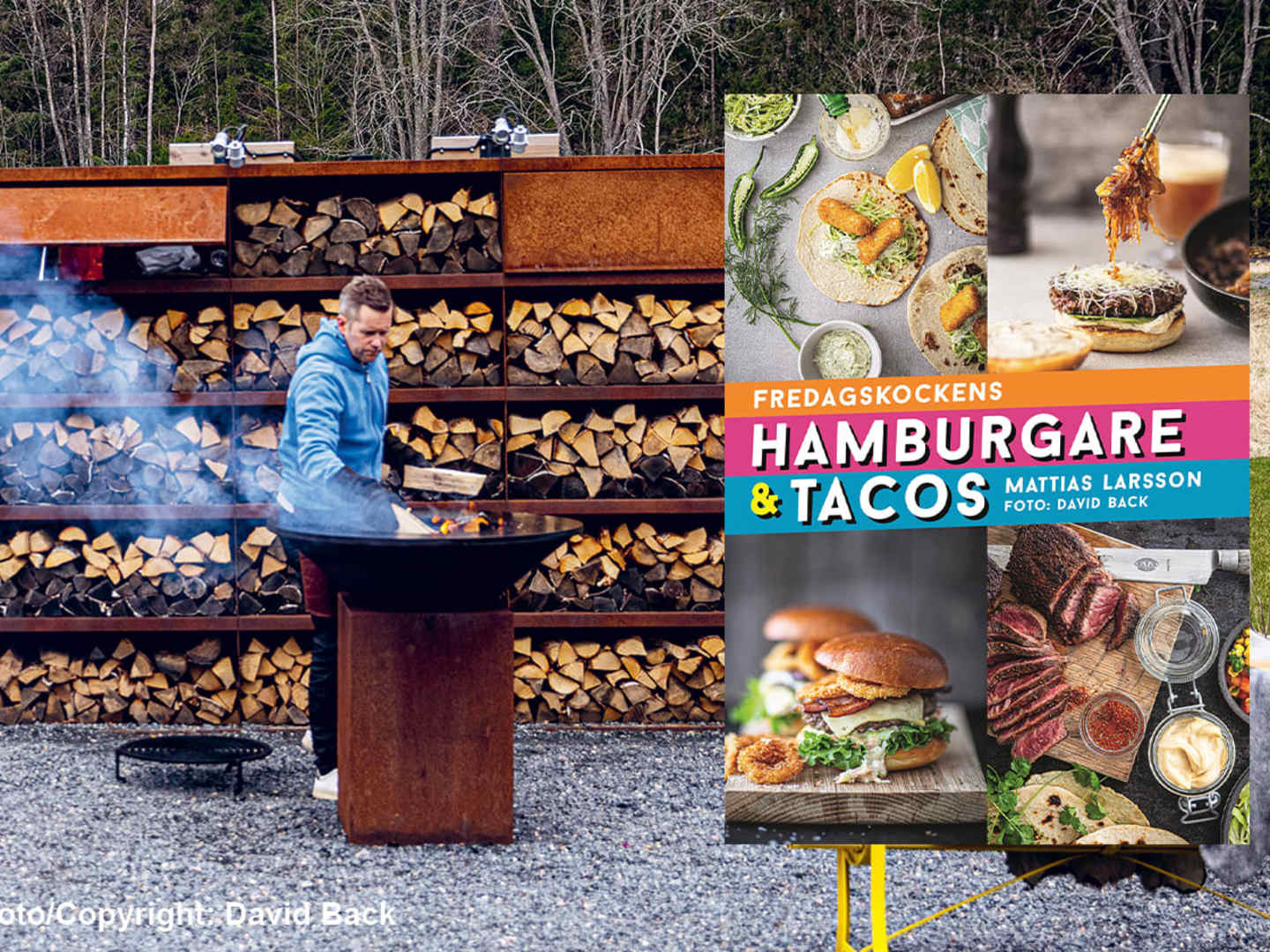 Fredagskocken utomhus med kokbok