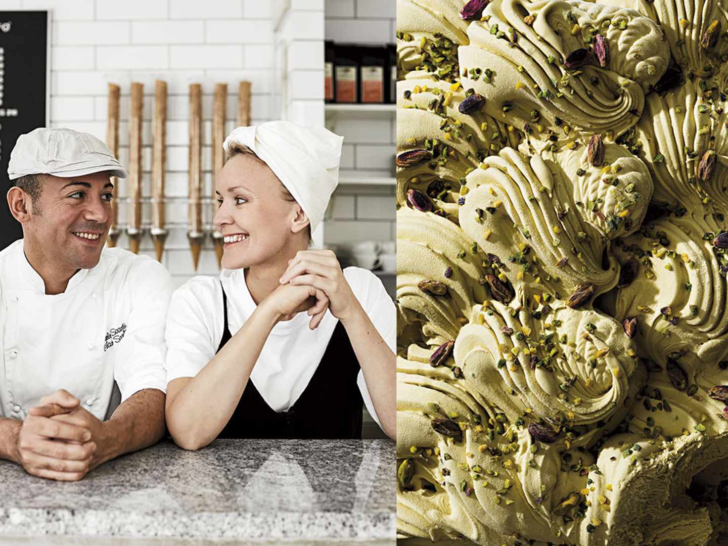 Hanna och Angelo på Gelato Scarfò