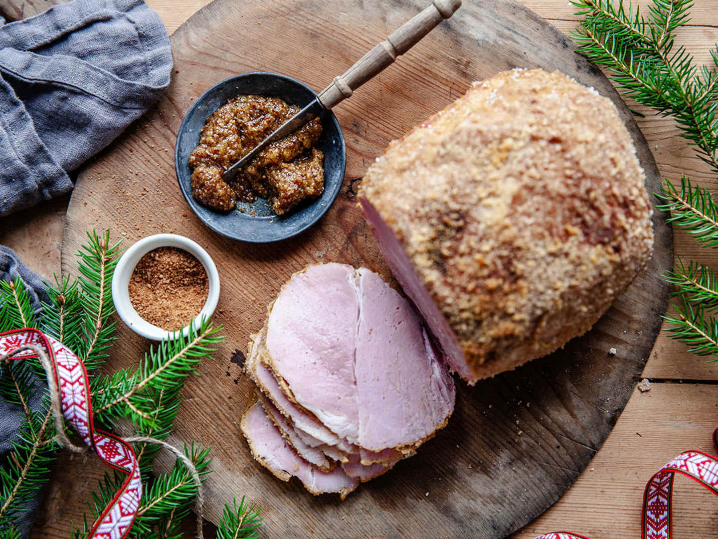 Griljering med cognac till julskinkan