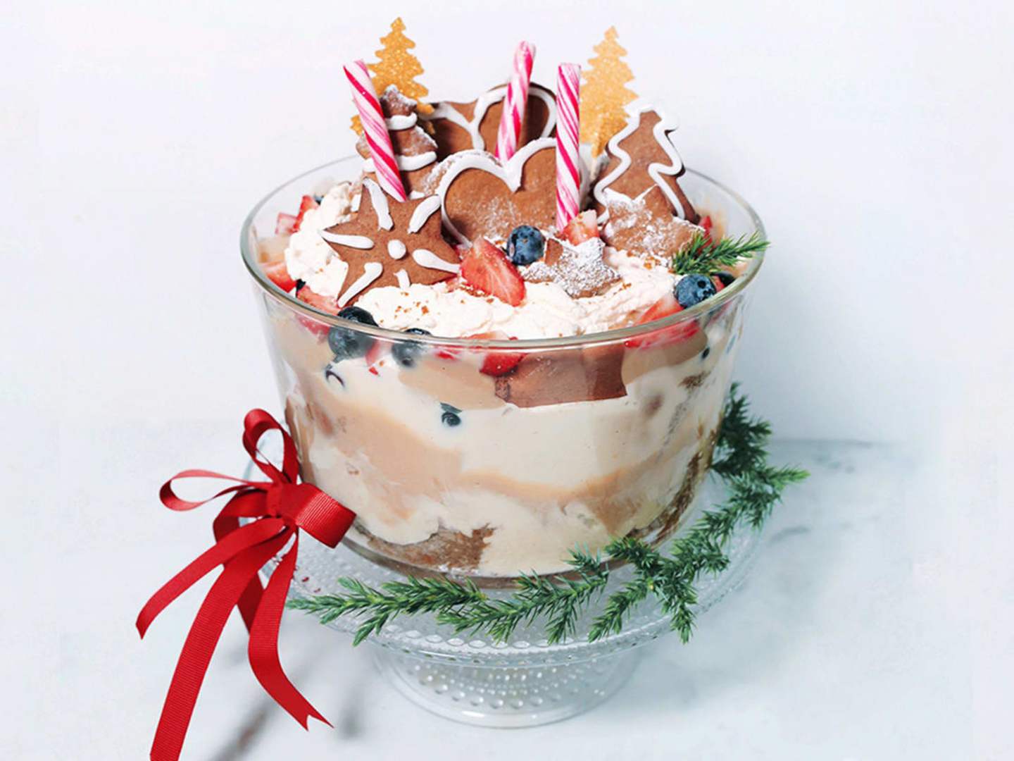 Jultrifle med pepparkakor