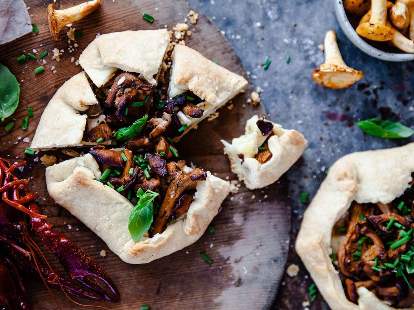 Kantarellpaj med brieost