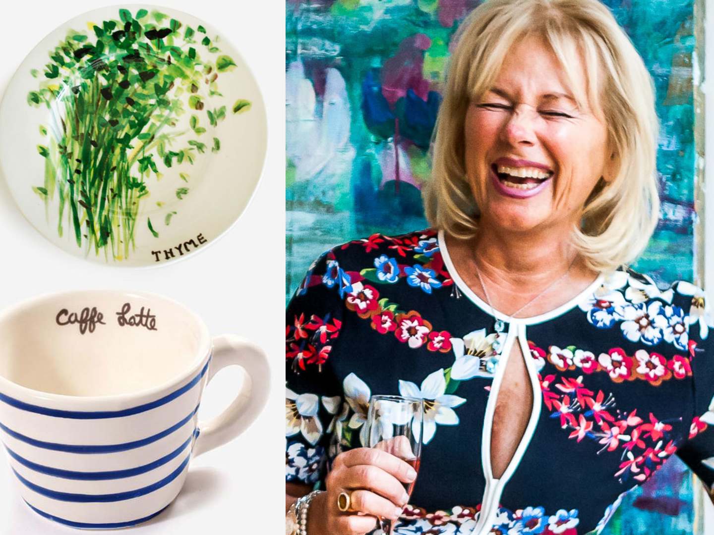 Keramikern Agneta Livijn med kopp och fat