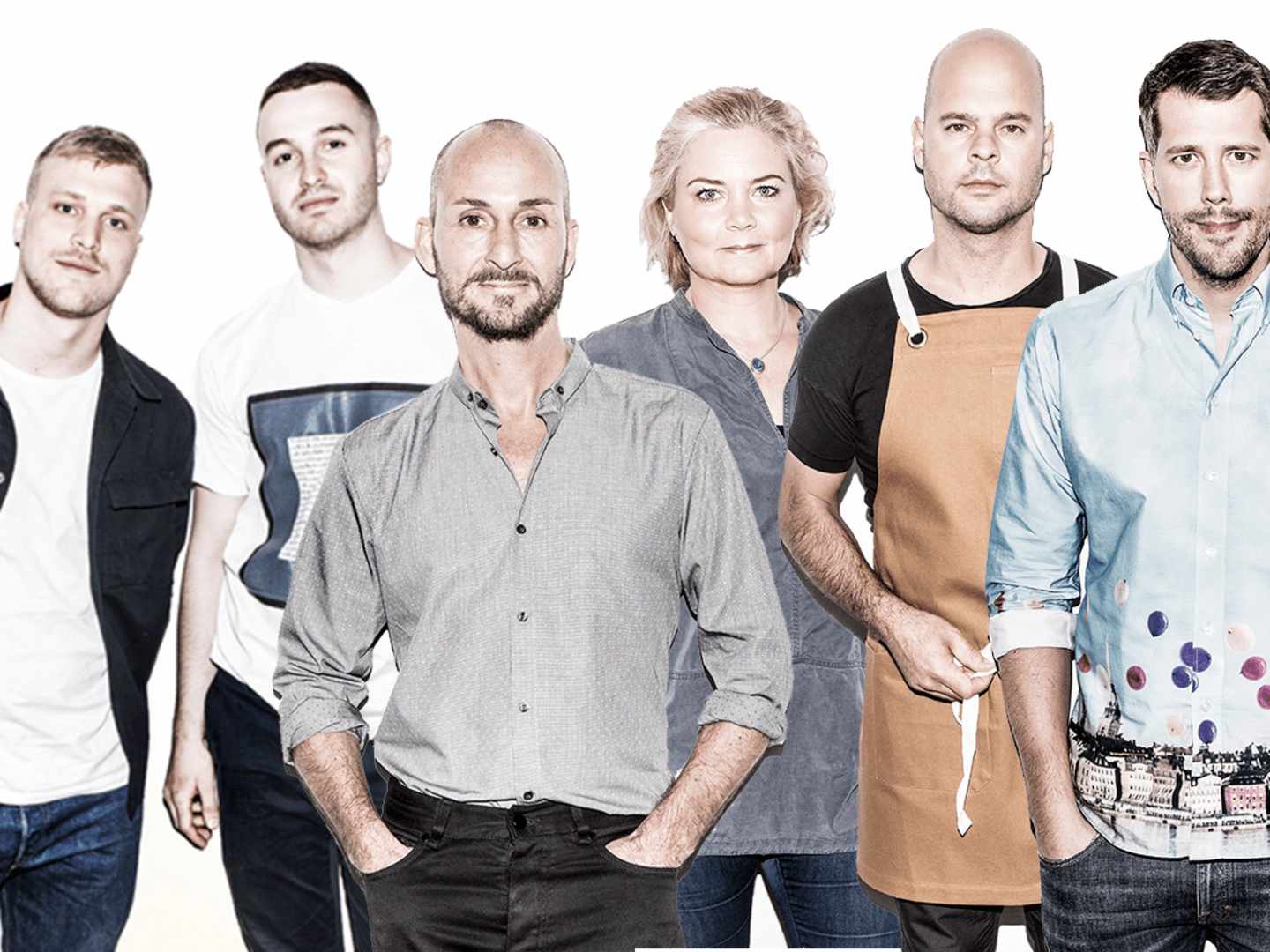 Fem av kockarna på Teatern i Stockholm