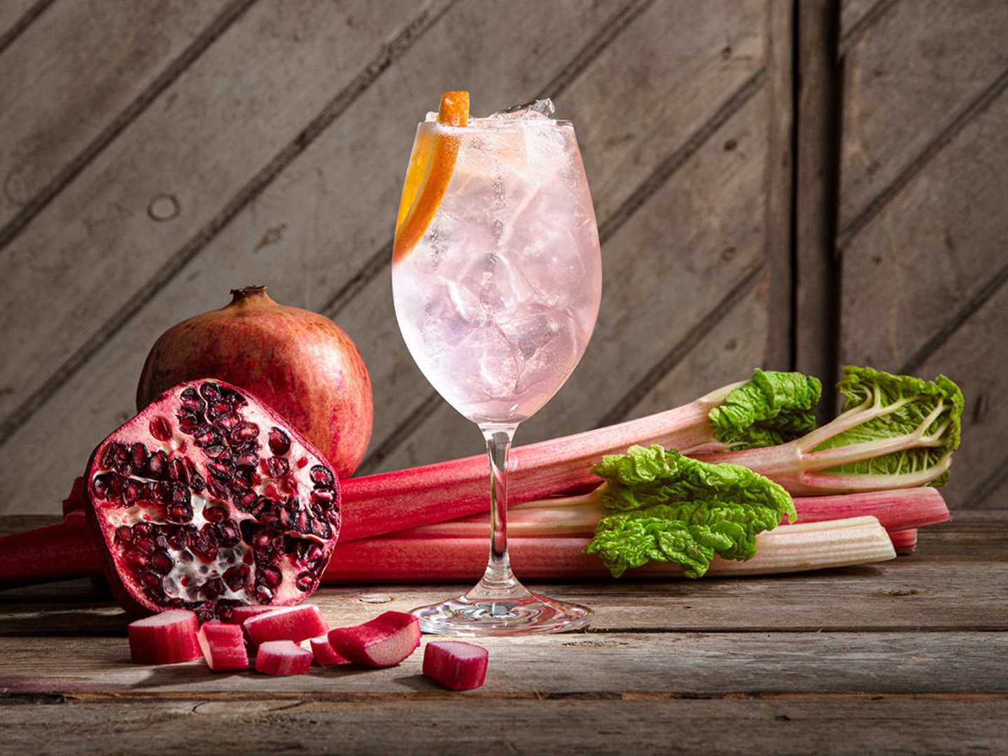 Rabarber spritz med Koskenkorva Rhubarb