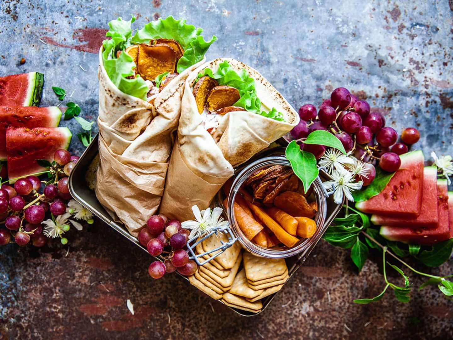 Kycklingwraps med rostad sötpotatis