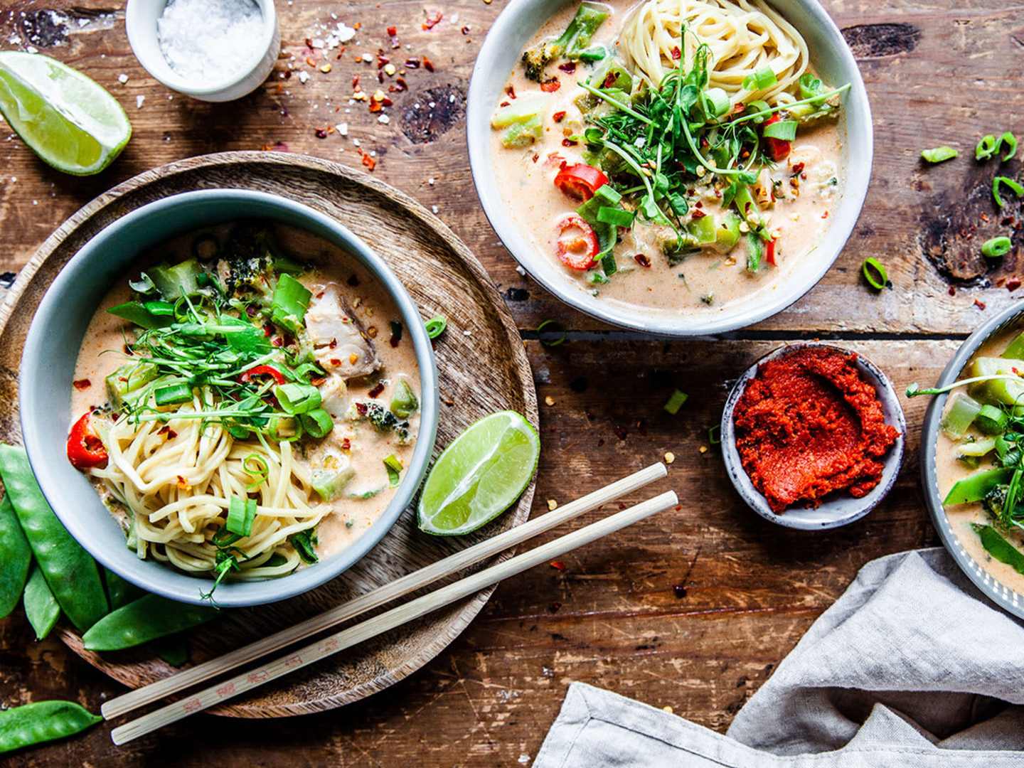 Laksa med fisk - snabblagad asiatisk nudelsoppa med kokosmjölk