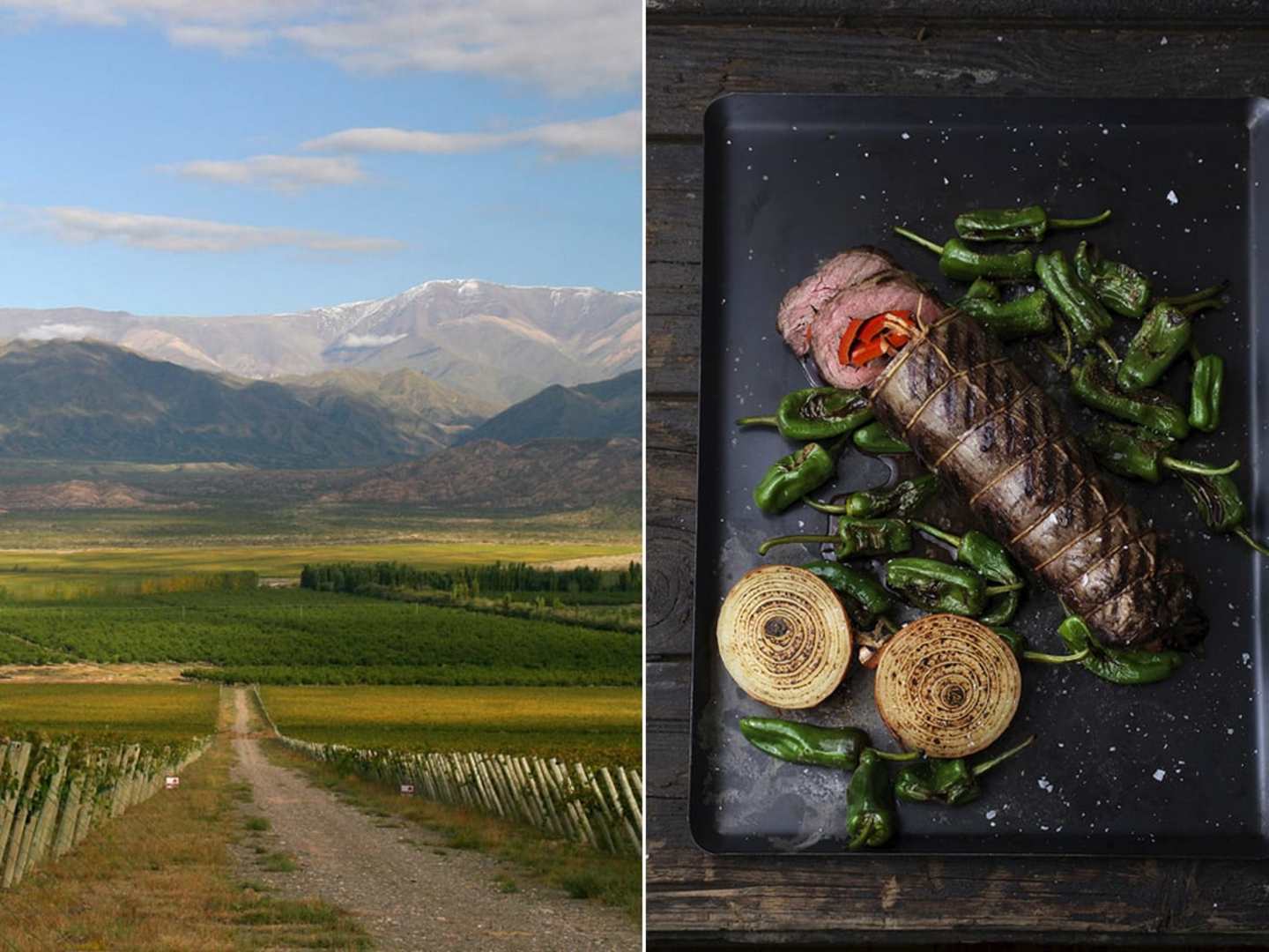 Vy från Argentina och kötträtten Matambre