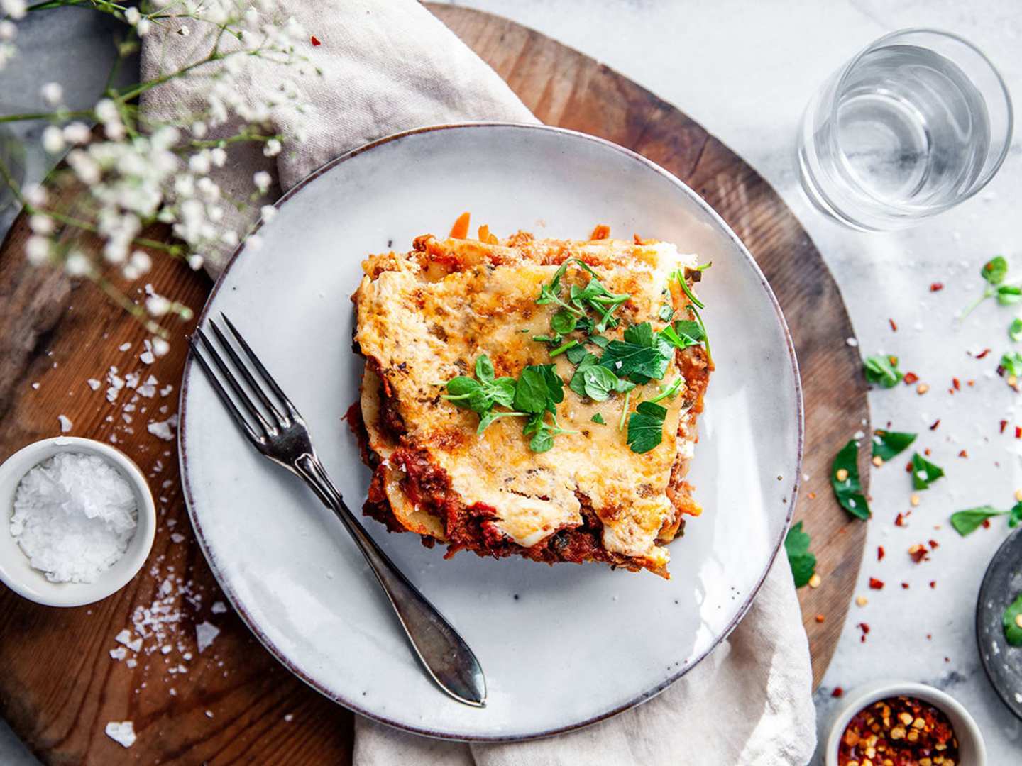 Mustig lasagne kryddad med chili