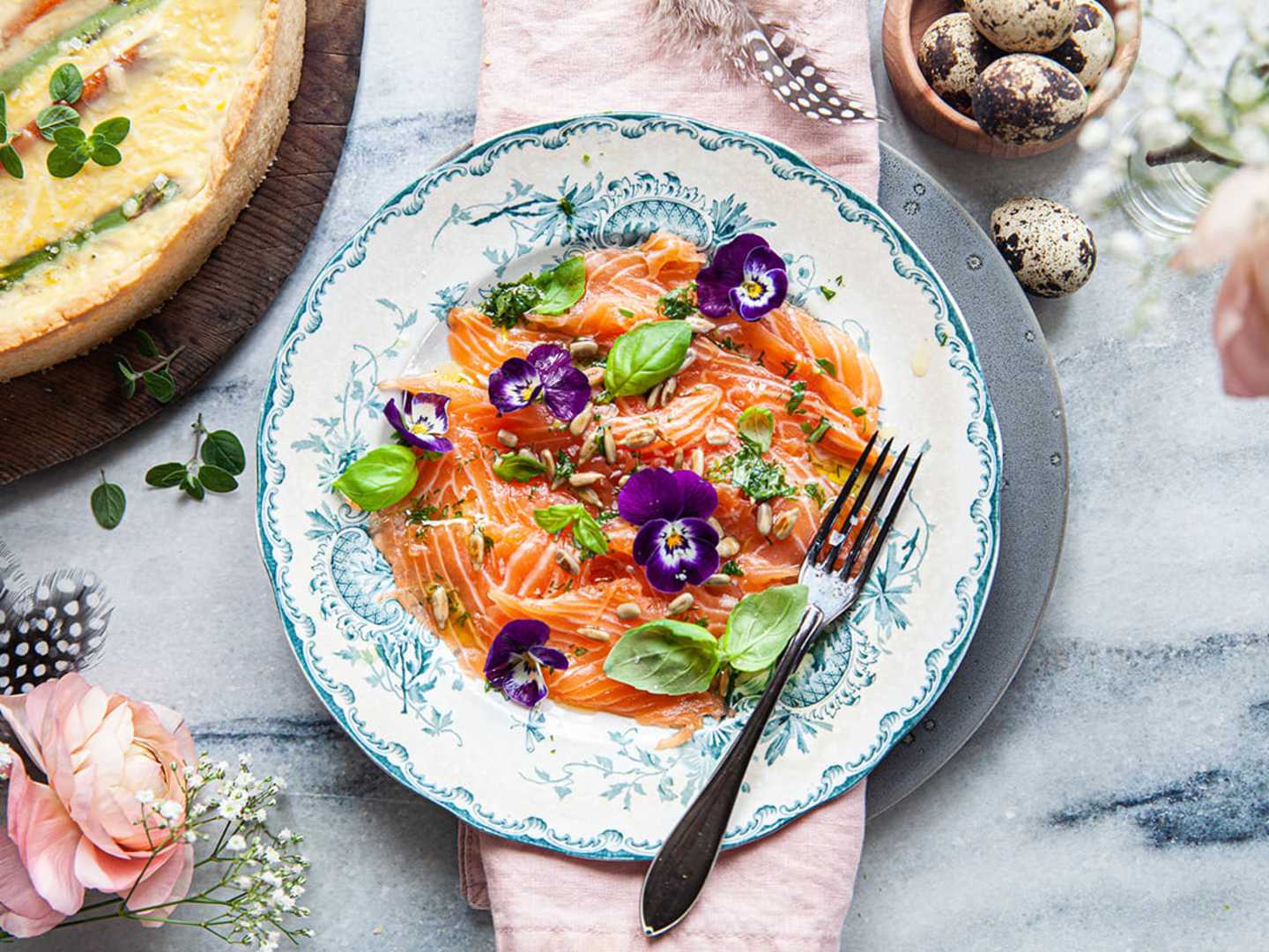 Laxcarpaccio med citrondressing