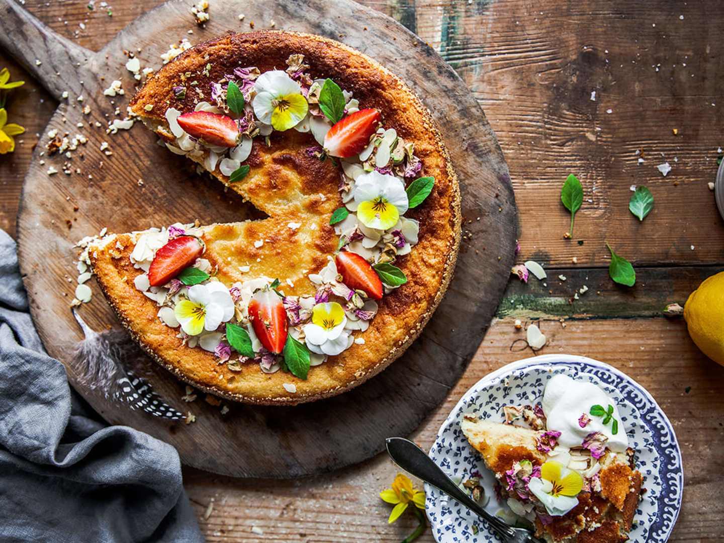 Mandelkaka med ricotta