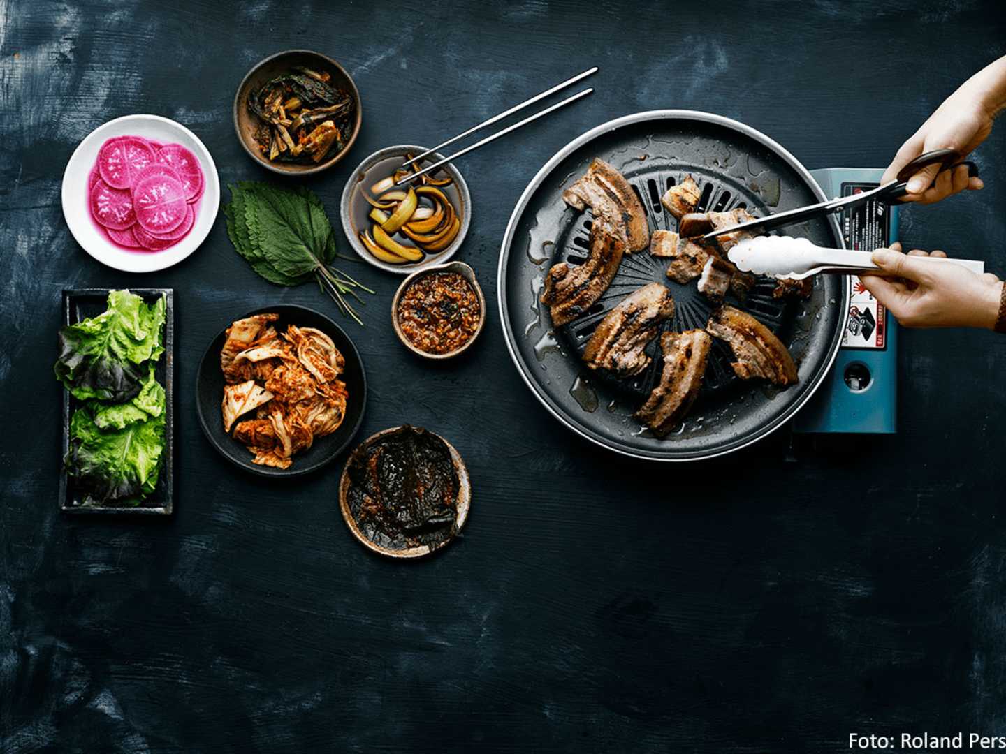 Olika rätter hos Korean BBQ