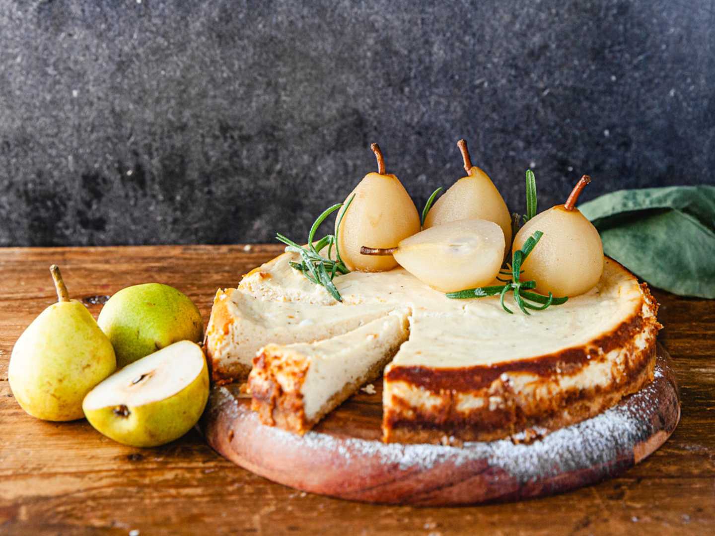 Cheesecake med päron.