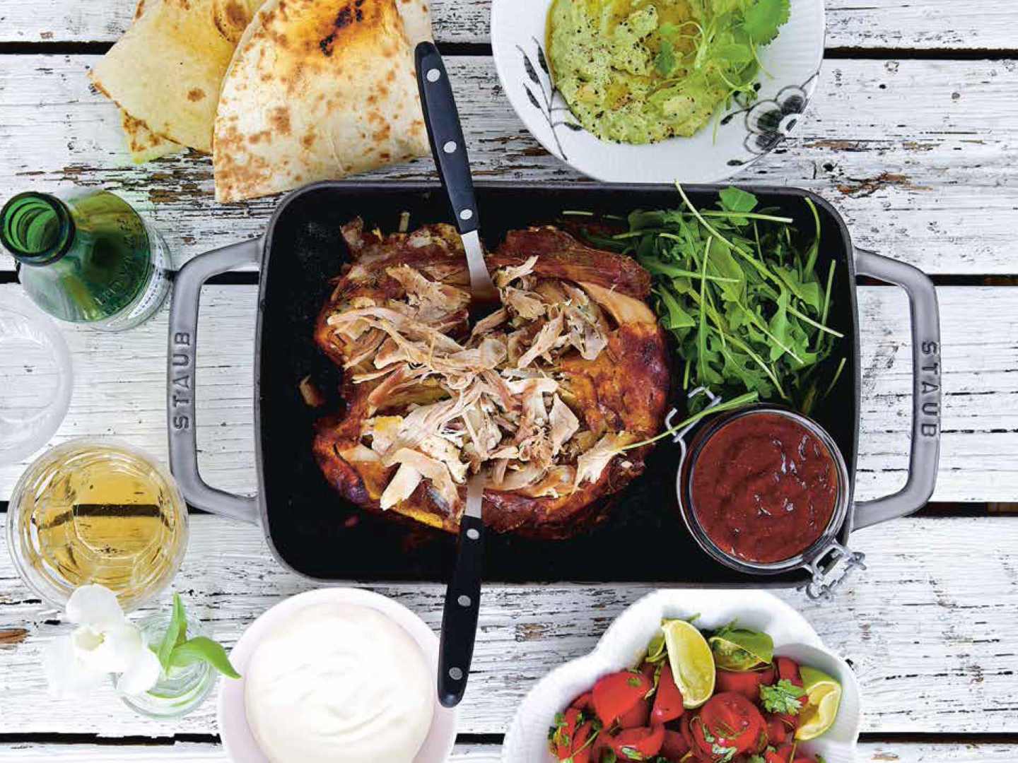 Pulled chicken i ugn.